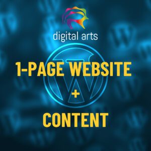 1 page website+ content
